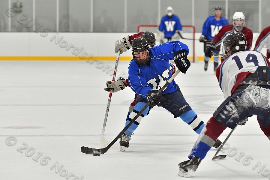 Wheaton College Men\'s Ice Hockey vs Middlesex Community College. - Photo By: KEITH NORDSTROM